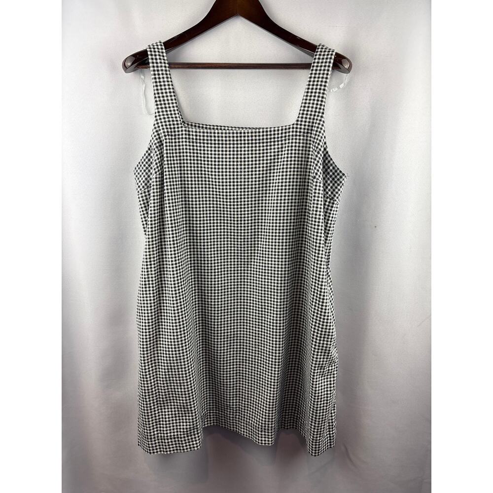Women’s A New Day XL Black & White Gingham Sleeveless Mini Dress